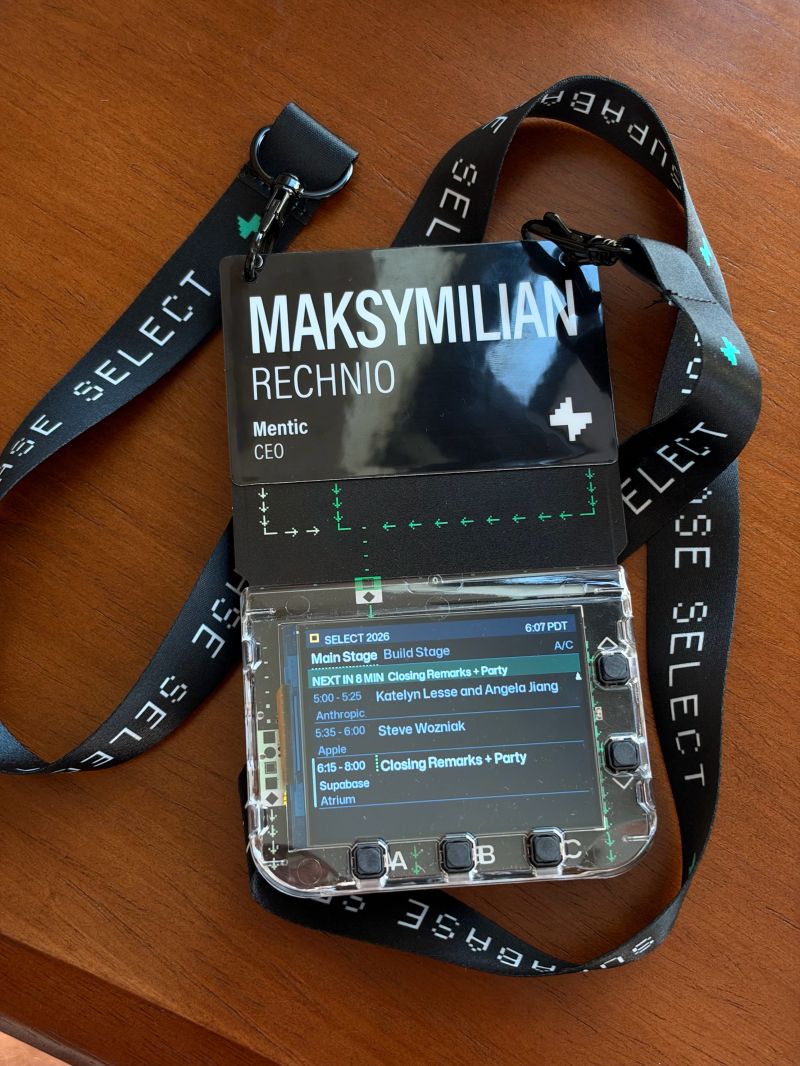 Maksymilian Rechnio's Supabase Select badge