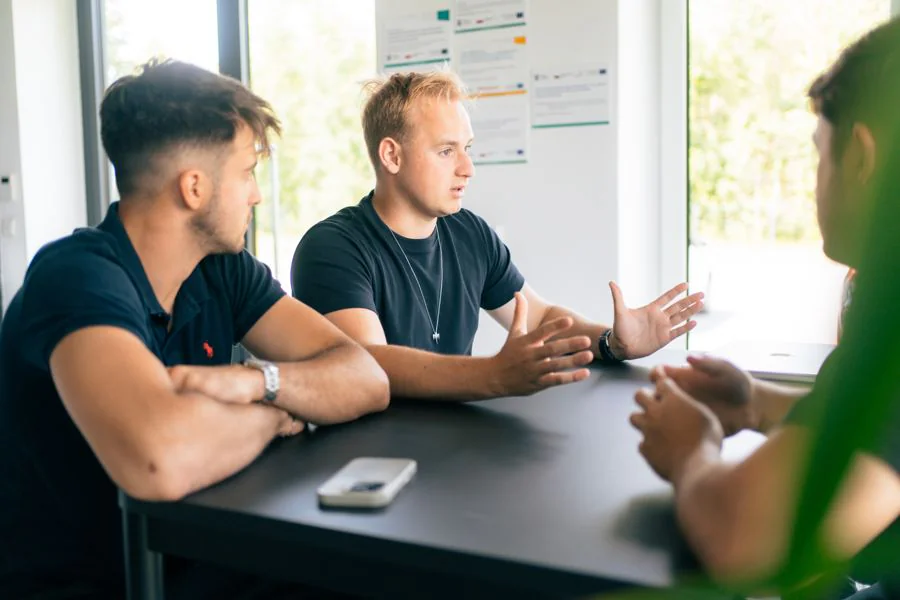The Mentic team in a working session